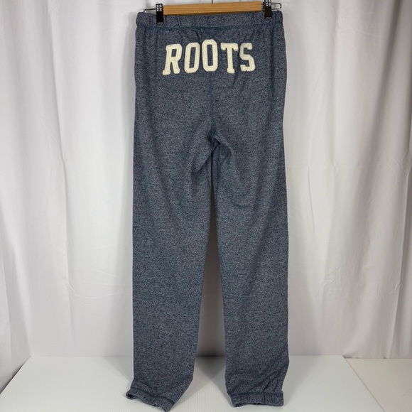 Roots Sweatpants Women's XS Blue Navy Blazer Pepper Joggers Spell-out Drawstring - Picture 4 of 16